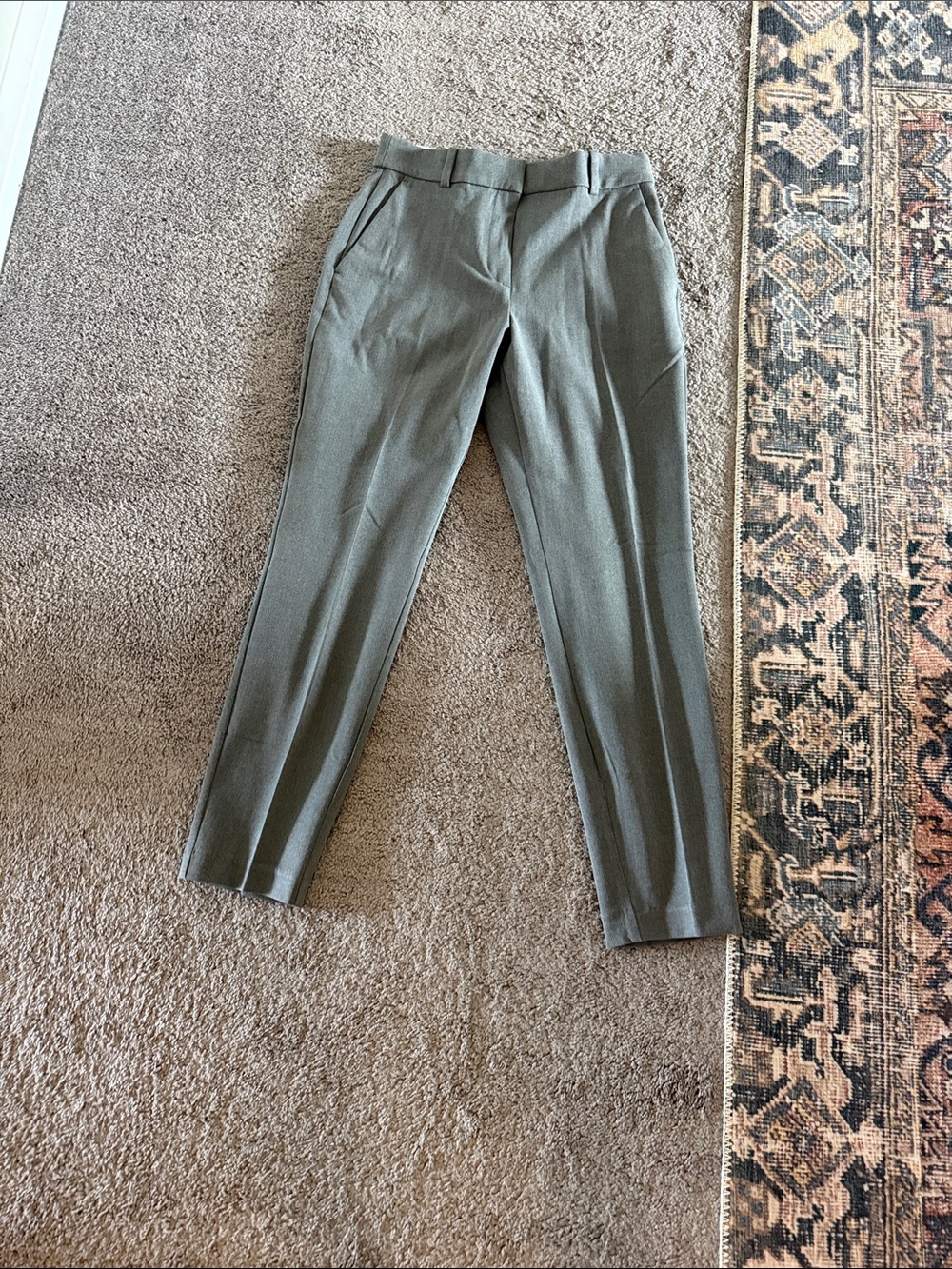 H&M Olive Green Tailored Women's Dress Pants